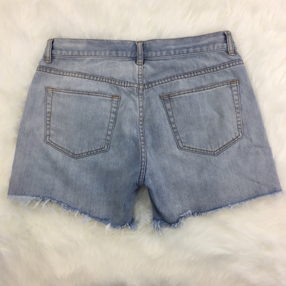 Nasty Gal Cut-Off ripped Torn Denim Jean Shorts - Picture 3 of 8
